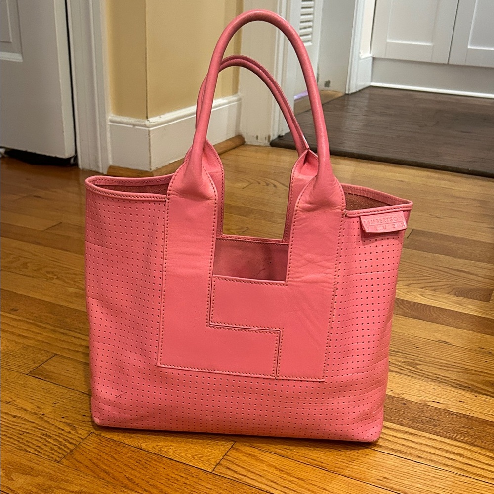 Chic Pink Perforated Tote Bag